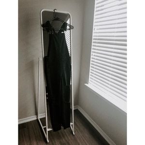 American Eagle Black Distressed Overalls